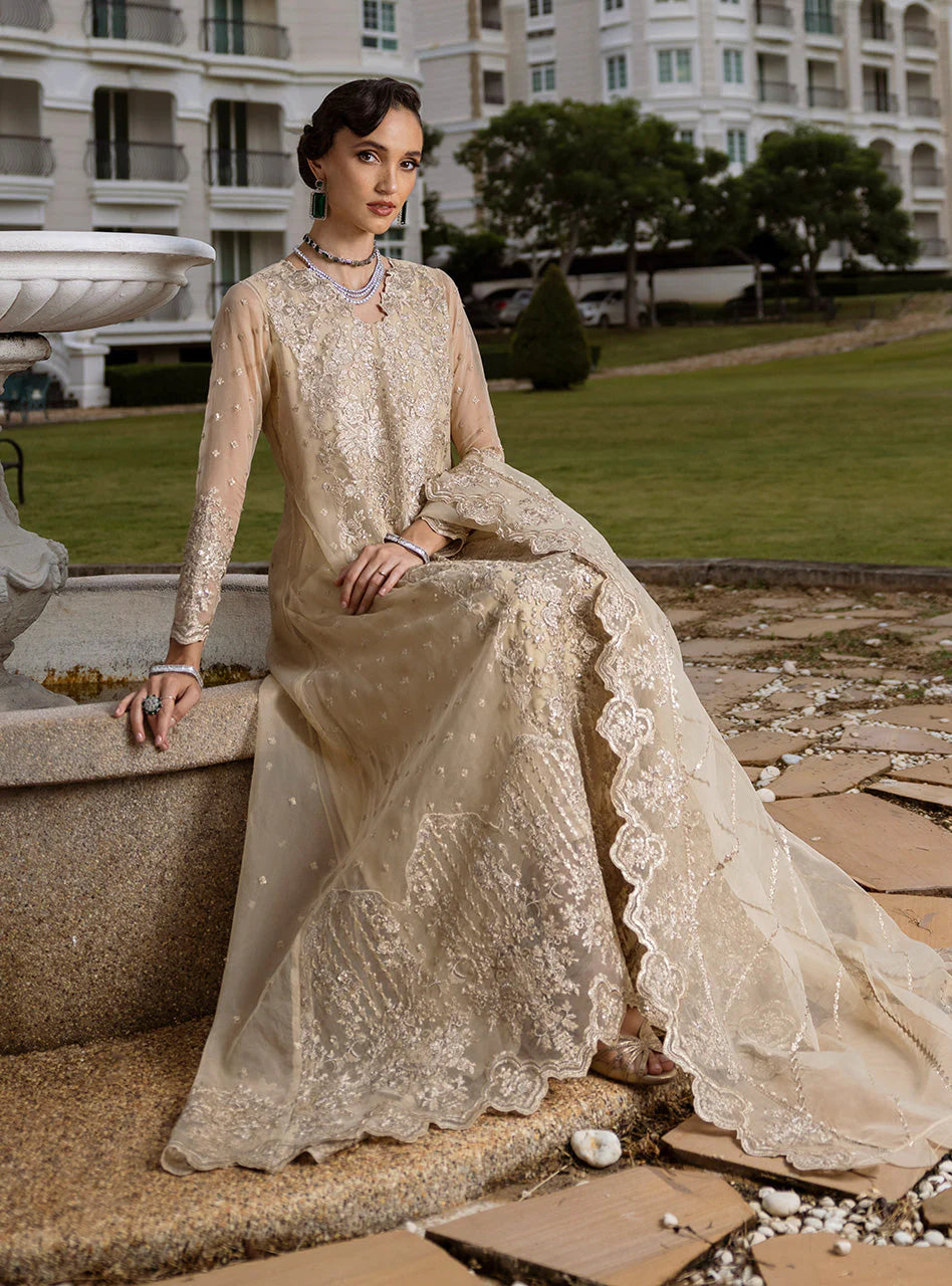 Zainab Chottani Embroidered Organza 3Pc Suit D-04 Ivana  3 s