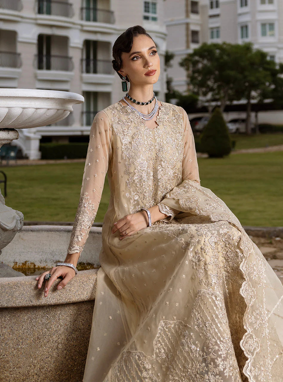 Zainab Chottani Embroidered Organza 3Pc Suit D-04 Ivana  3 s