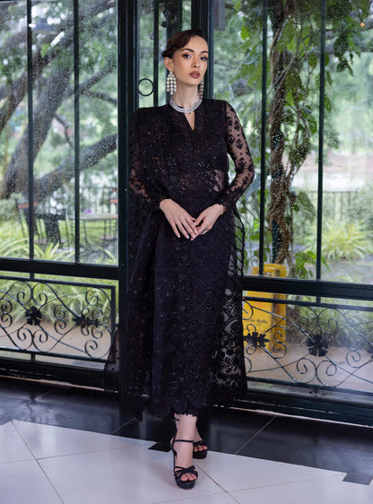 Zainab Chottani Embroidered Organza 3Pc Suit D-06 Dorée