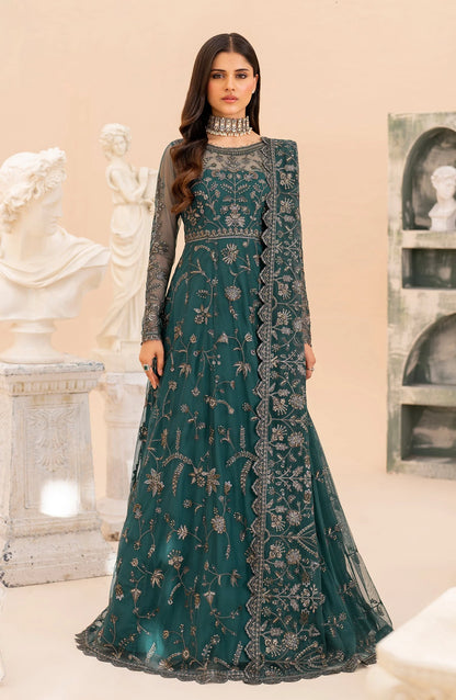 Maheer by Zarif Sequins Embroidered Net 3Pc Suit ZMU-07 ZAYB