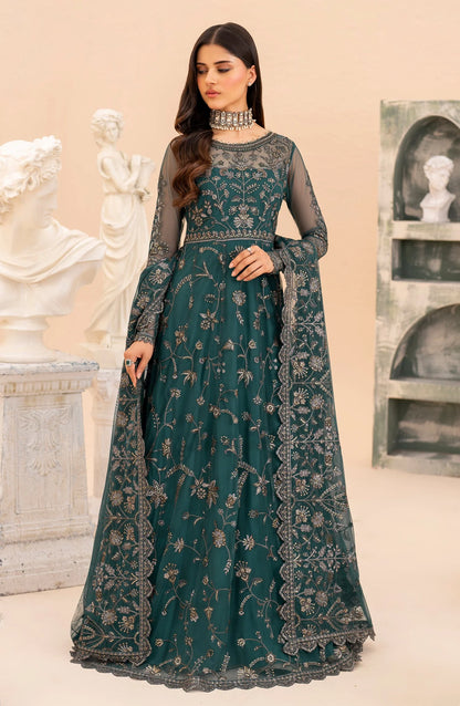 Maheer by Zarif Sequins Embroidered Net 3Pc Suit ZMU-07 ZAYB