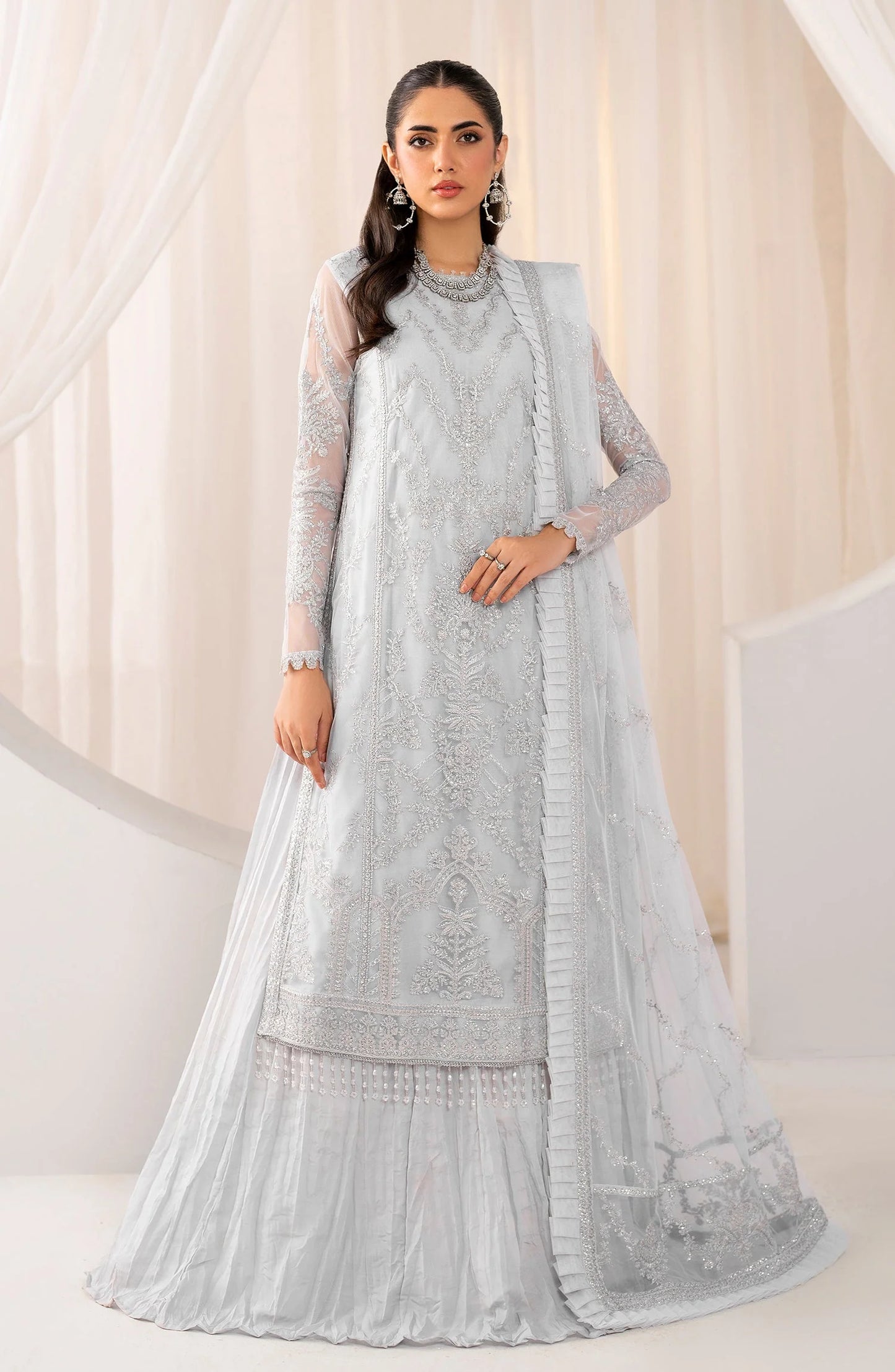 Maheer by Zarif Sequins Embroidered Net 3Pc Suit ZMU-03 DARIA