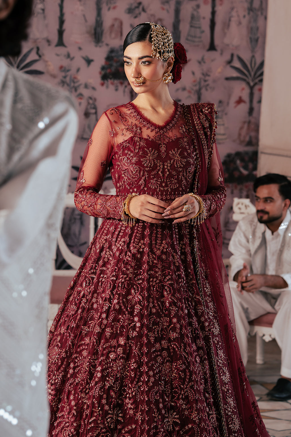 Silsila by Saad Shaikh Embroidered Net 3Pc Suit D-02 Elaila