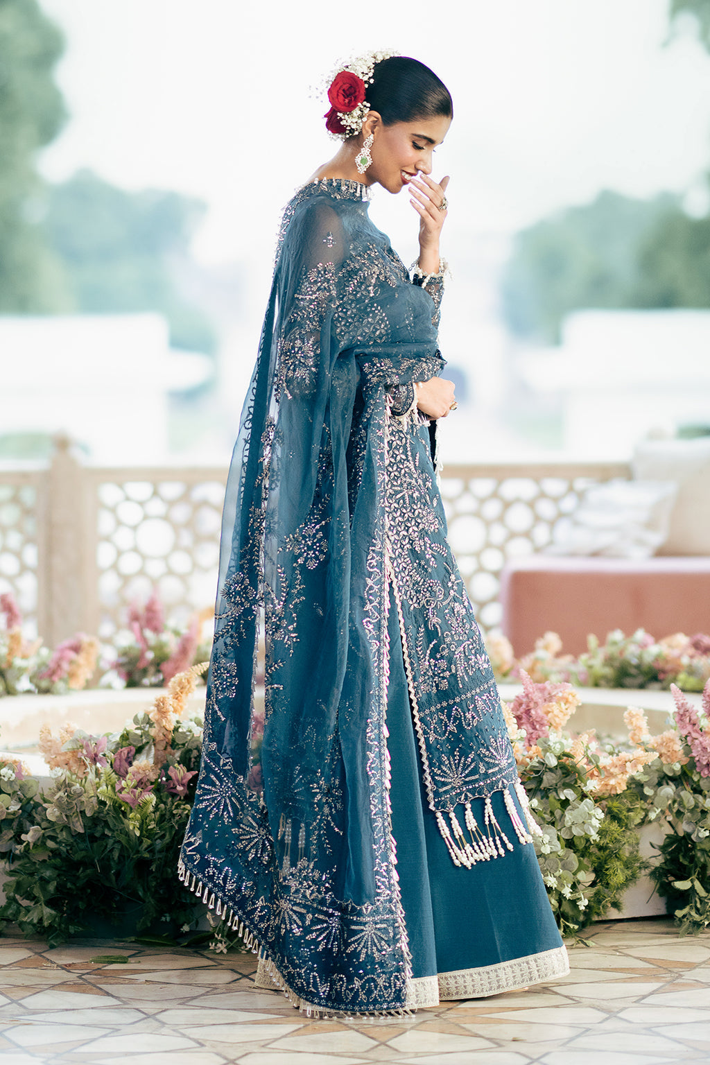 Silsila by Saad Shaikh Embroidered Organza 3Pc Suit D-06 Evara