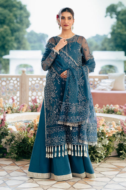 Silsila by Saad Shaikh Embroidered Organza 3Pc Suit D-06 Evara