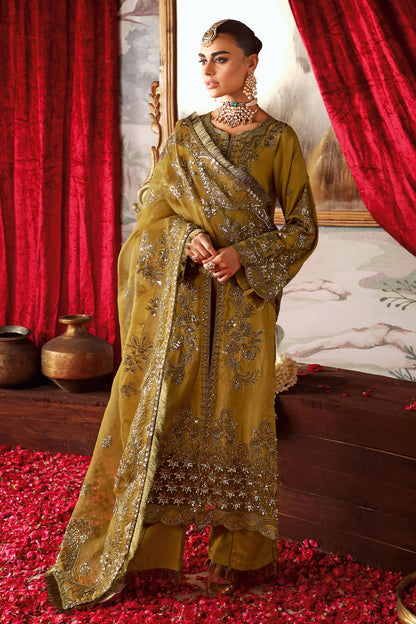 Shagna Premium Embroidered Raw Silk 3Pc Suit S-07 Maya