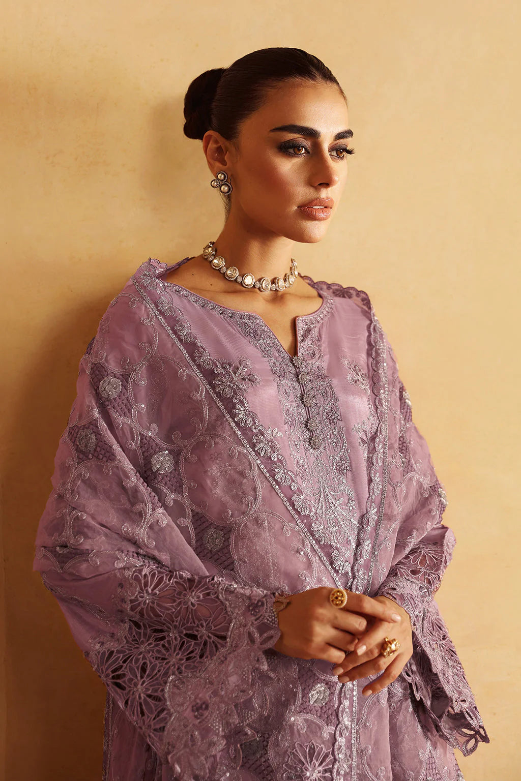 Shagna Premium Embroidered Raw Silk 3Pc Suit S-08 Naaz