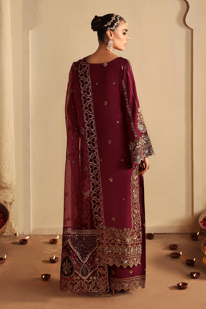 Shagna Premium Embroidered Raw Silk 3Pc Suit S-04 Roshan