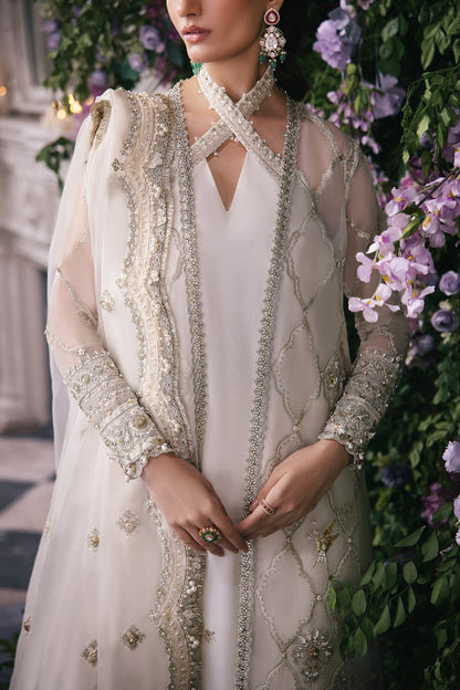 Gossamer by Zaha Embroidered Organza 3Pc Suit ZC24-02 Leiyn