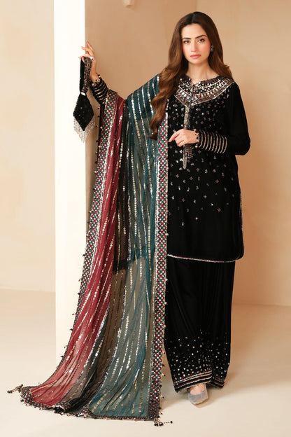 JAZMIN__Embroidered Velvet Formal VF-2037