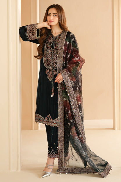 JAZMIN__Embroidered Velvet Formal VF-2039