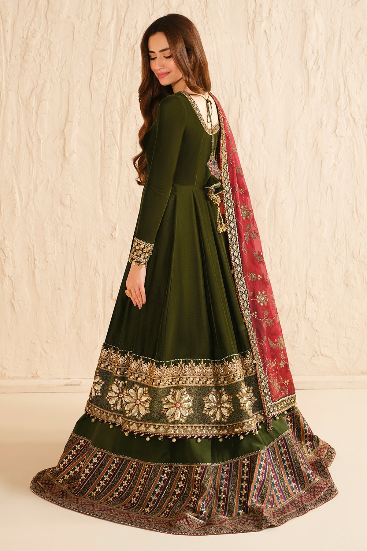 JAZMIN__Embroidered Velvet Formal VF-2036