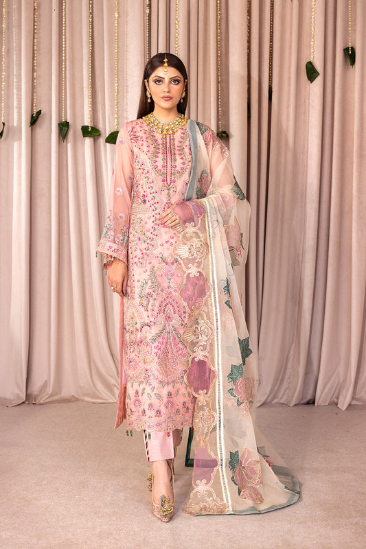 Emaan Adeel Romansiyyah Luxury Formal 3 Piece Suit RM-10 Iris - Riwayat-e-khas