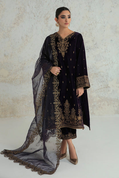 EMBROIDERED VELVET UF-239 - Riwayat-e-khas