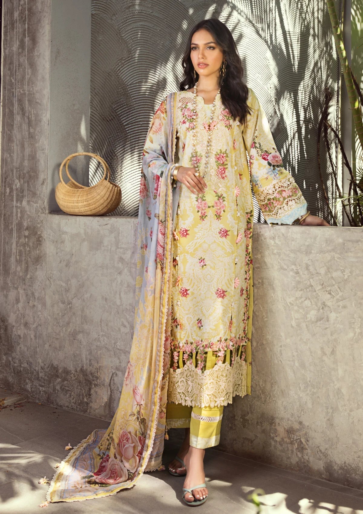 ELAF Signature Embroidered Lawn Unstitched 3Pc Suit ESL-02A PIXIE DUST