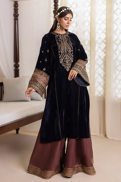 EMBROIDERED VELVET UF-424 - Riwayat-e-khas