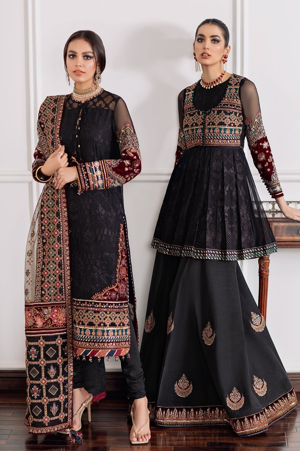 BAROQUE-EMBROIDERED CHIFFON CH09-04 - Riwayat-e-khas