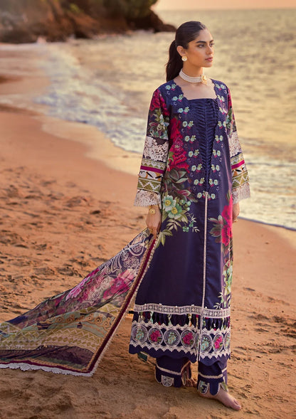 ELAF Signature Embroidered Lawn Unstitched 3Pc Suit ESL-08A SINCLAIR