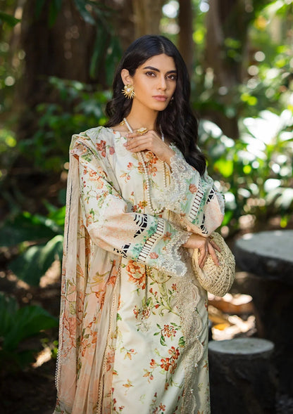 ELAF Signature Embroidered Lawn Unstitched 3Pc Suit ESL-03A ANGELS BREATH