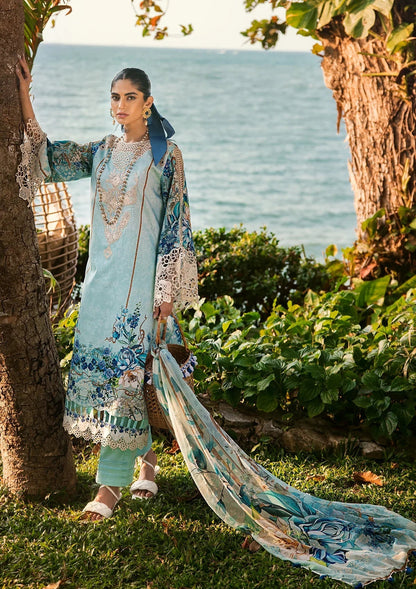 ELAF Signature Embroidered Lawn Unstitched 3Pc Suit ESL-07B HEAVEN'S MIST