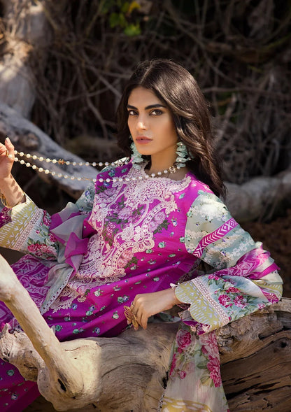 ELAF Signature Embroidered Lawn Unstitched 3Pc Suit ESL-04B ENCHANTMENT