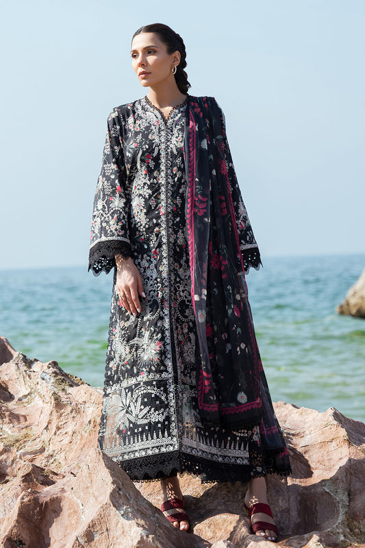 Afrozeh Summer Together Embroidered Lawn 3Pc Suit - Levana