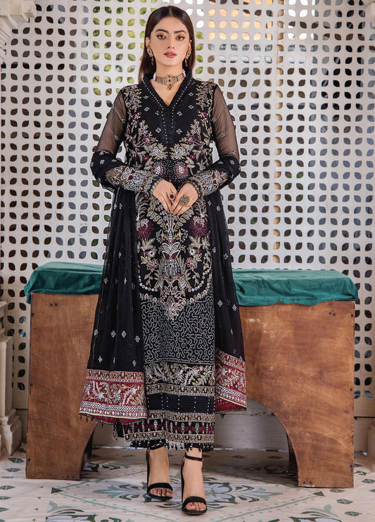 Pareesha by Humdum Embroidered Chiffon 3Pc Suit PS-06 - Riwayat-e-khas