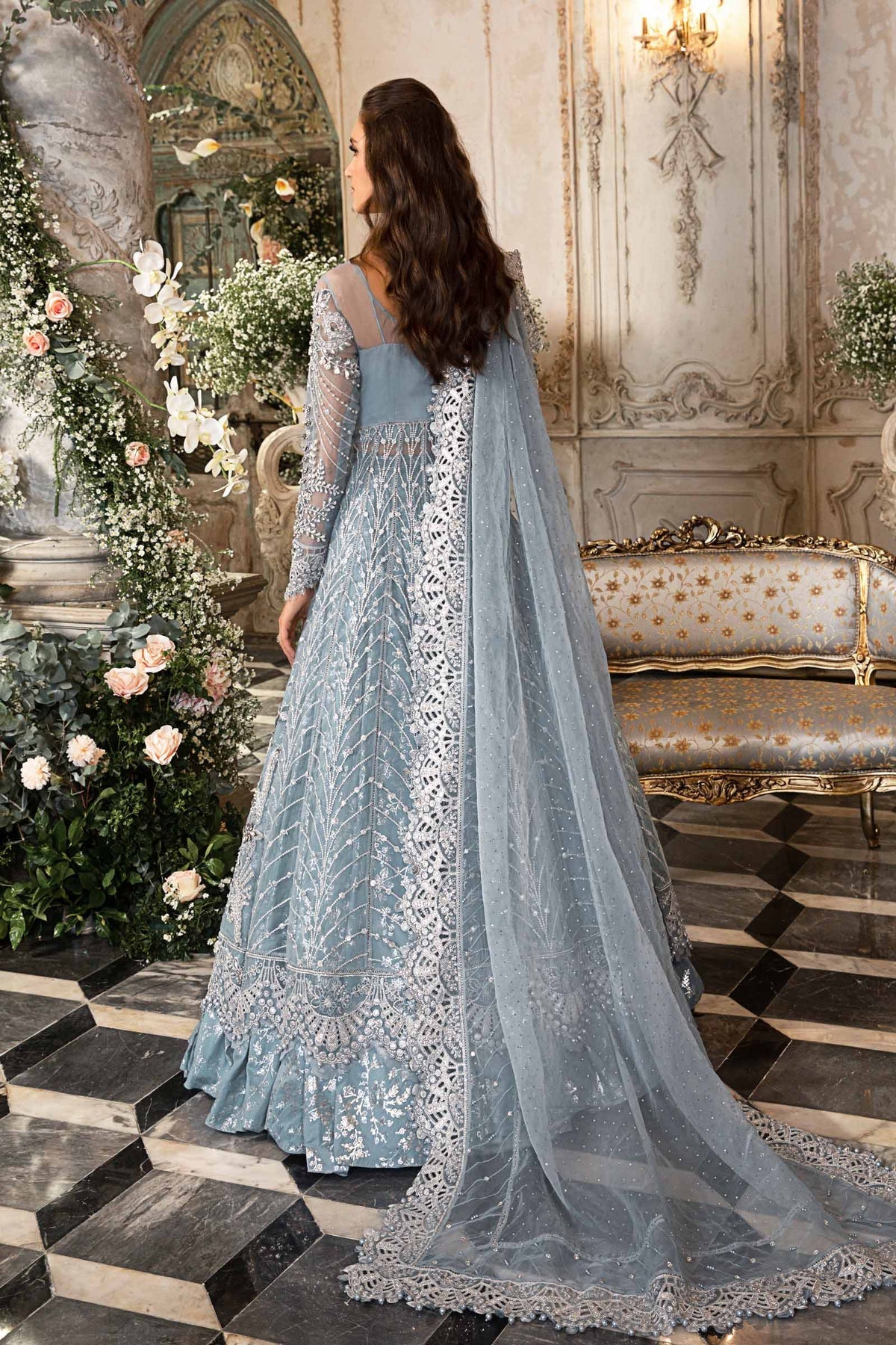 MARIA.B-MBROIDERED | Ice Blue BD-2702 - Riwayat-e-khas