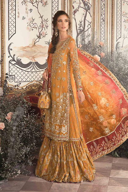 MARIA.B-MBROIDERED | Mustard BD-2707 - Riwayat-e-khas