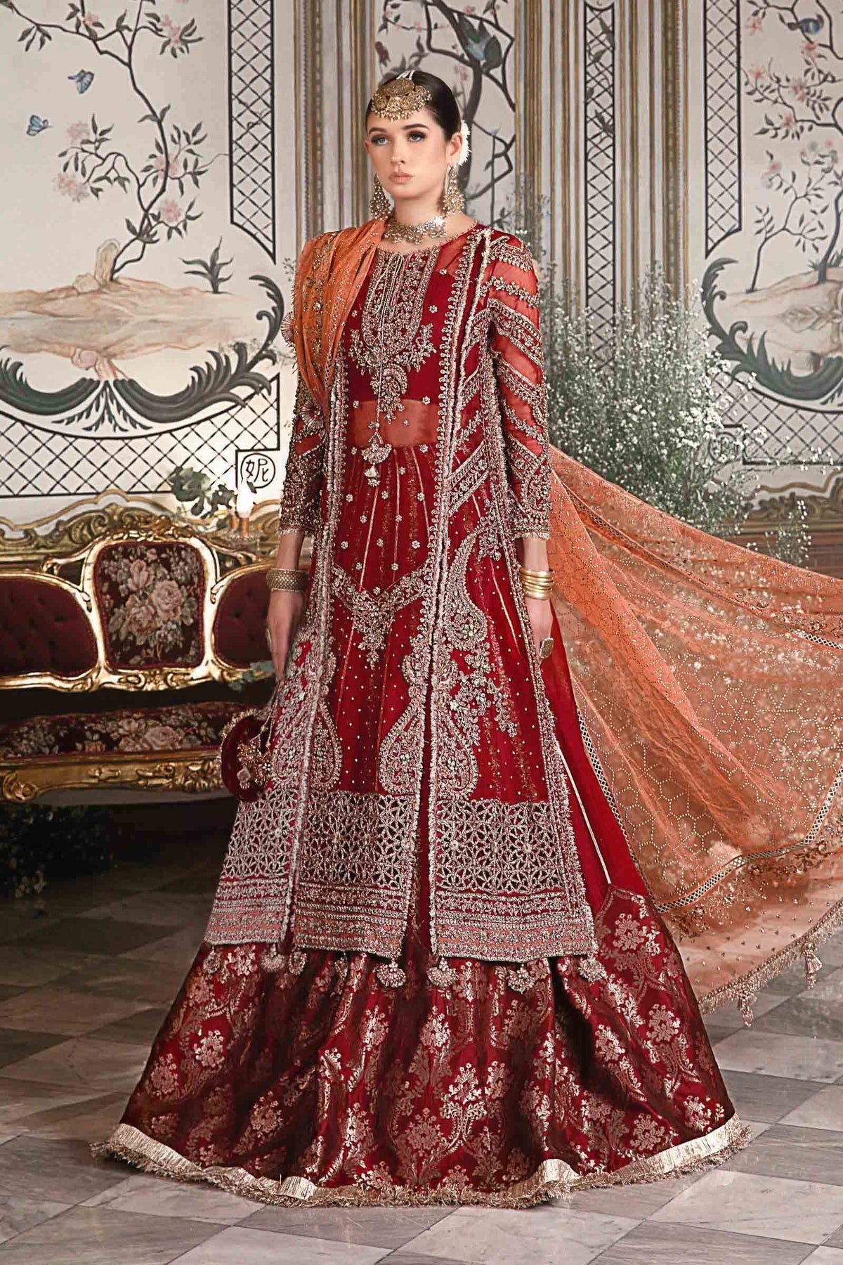 MARIA.B-MBROIDERED | Maroon BD-2708 - Riwayat-e-khas