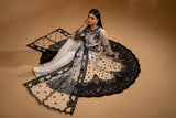 Hemstitch Wedding Formal Net 3Pc Suit WDU-06 Raina - Riwayat-e-khas