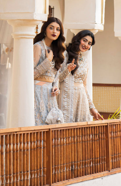 Zarin by Eleshia Embroidered Net 3Pc Suit D-04 Nerisa - Riwayat-e-khas