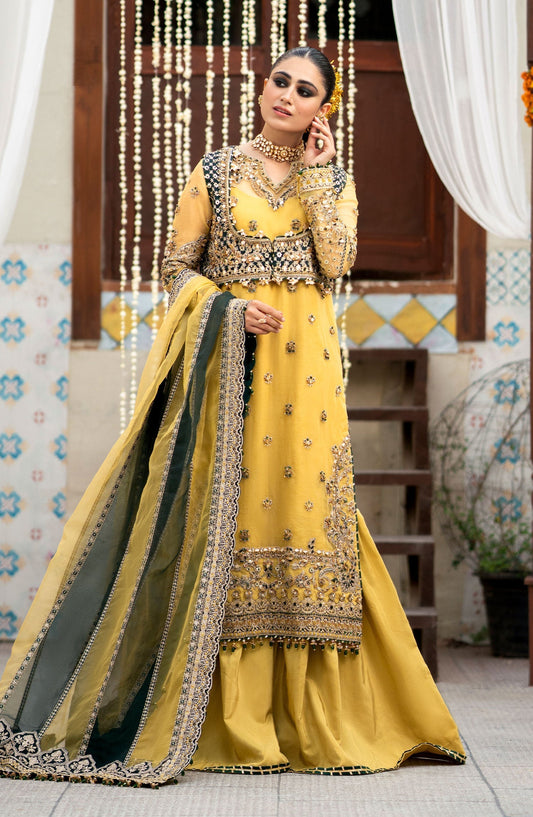 Zarin by Eleshia Embroidered Organza 3Pc Suit D-05 Oriana - Riwayat-e-khas