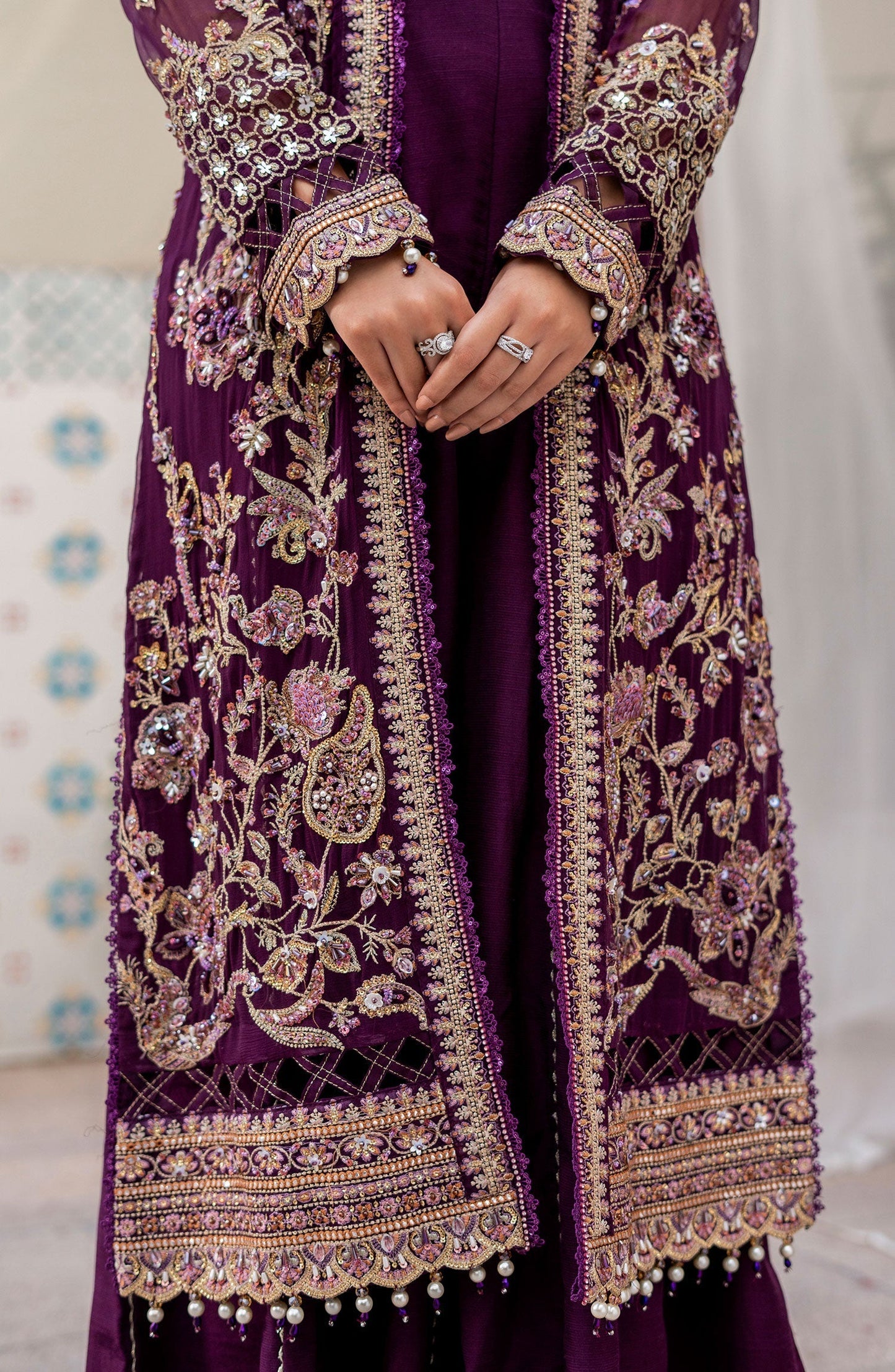 Zarin by Eleshia Embroidered Bamber 3Pc Suit D-07 Medea - Riwayat-e-khas