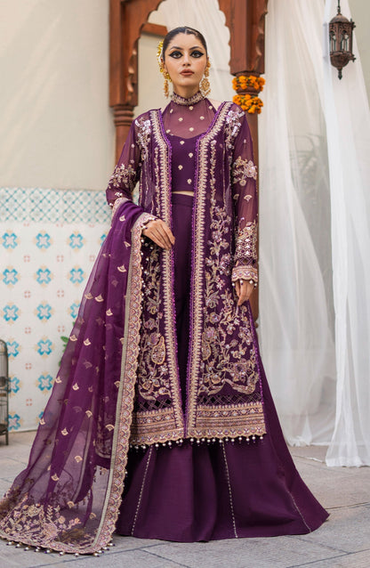 Zarin by Eleshia Embroidered Bamber 3Pc Suit D-07 Medea - Riwayat-e-khas