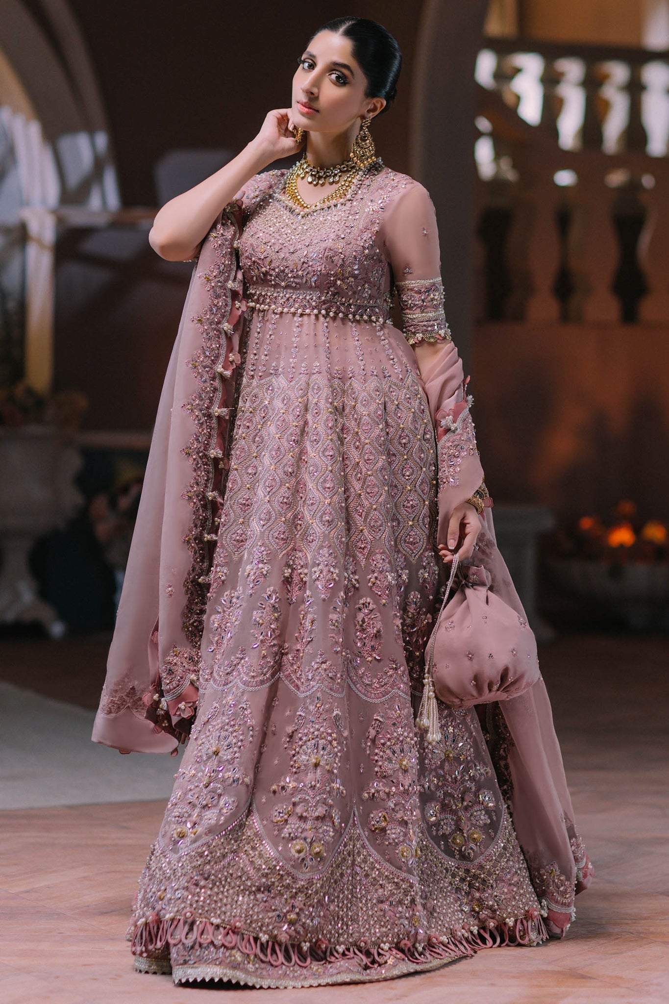 ELAN Wedding Festive Embroidered Organza 3Pc Suit EC2-23-03 - Riwayat-e-khas