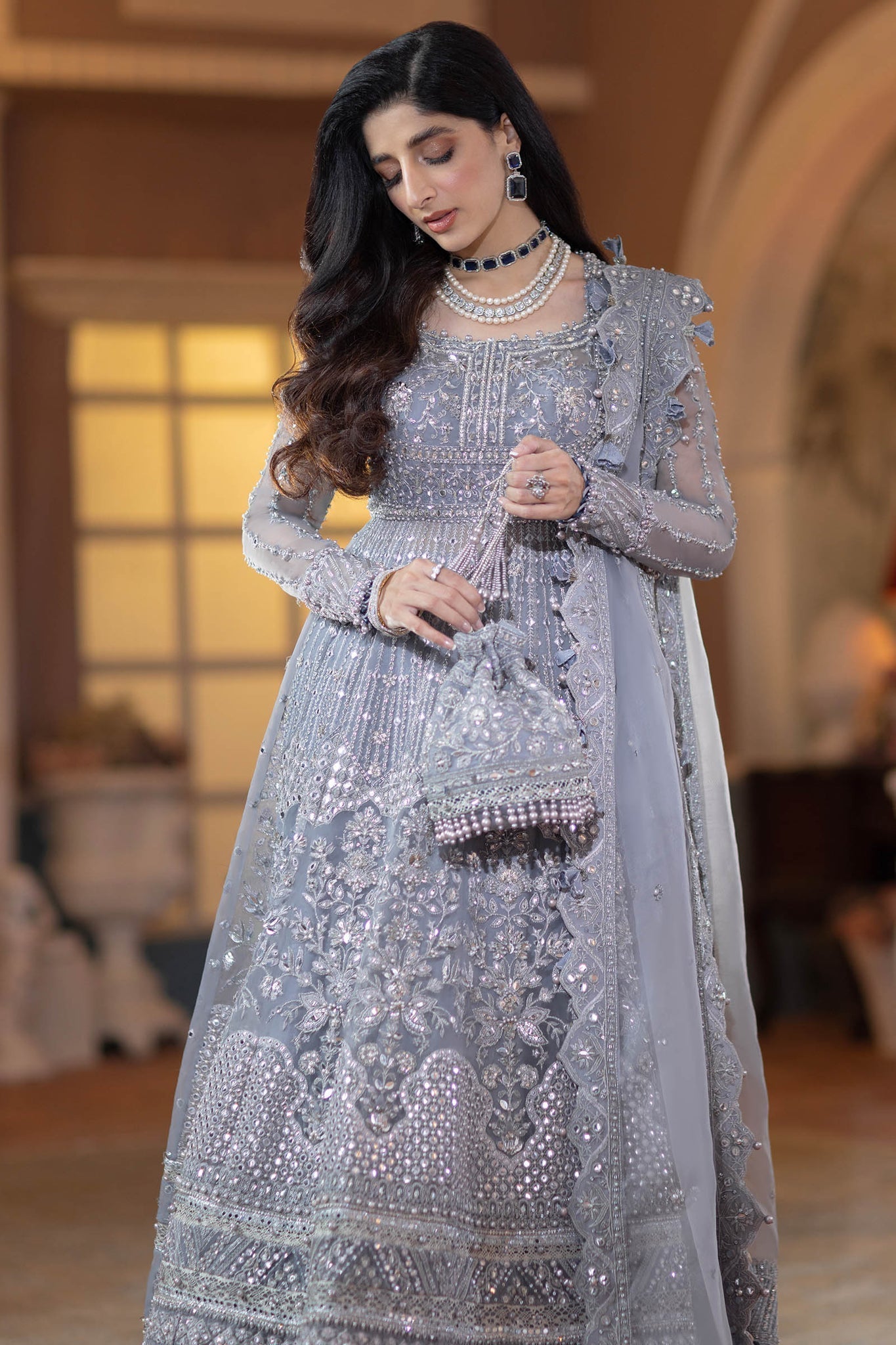 ELAN Wedding Festive Embroidered Organza 3Pc Suit EC2-23-06 - Riwayat-e-khas