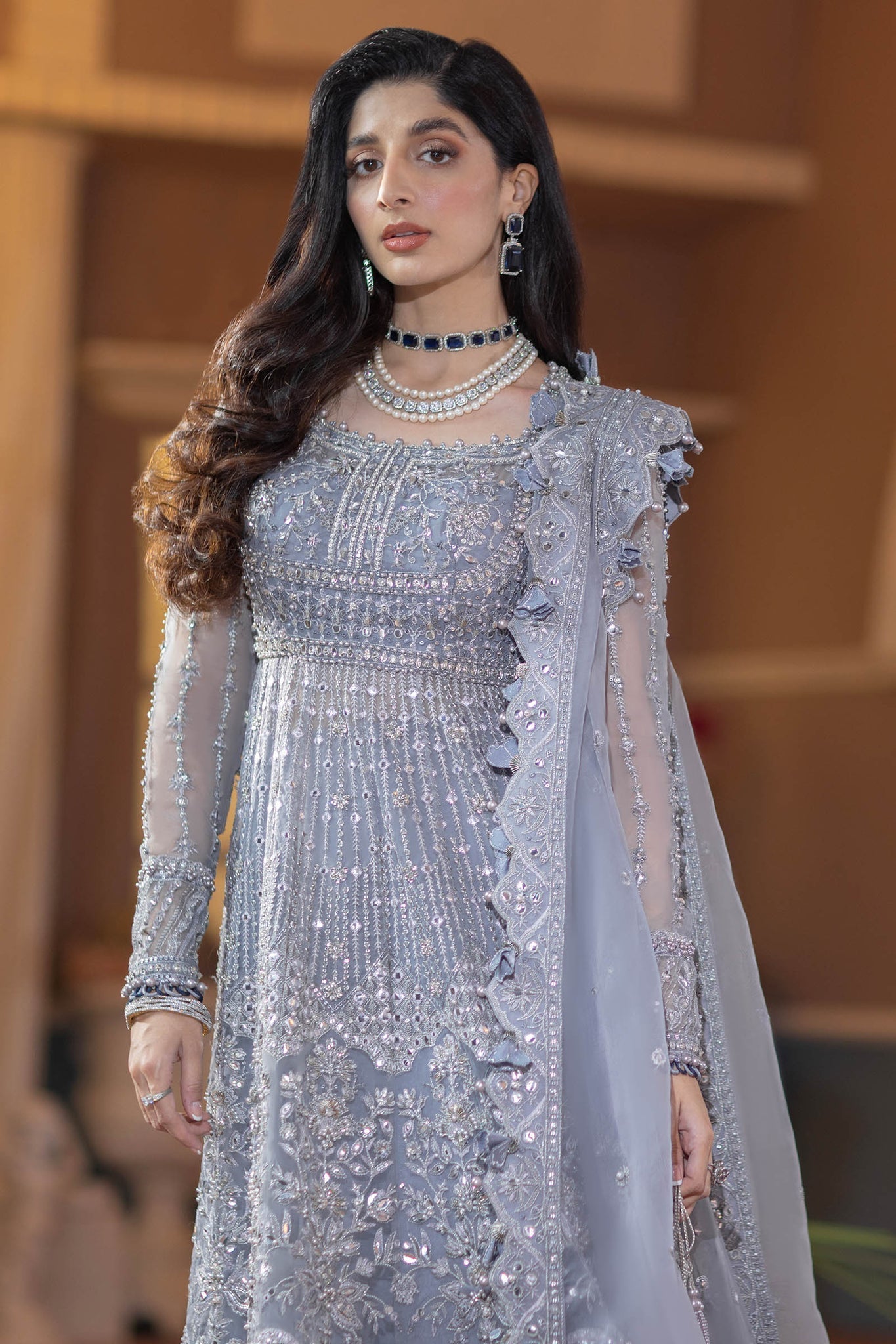 ELAN Wedding Festive Embroidered Organza 3Pc Suit EC2-23-06 - Riwayat-e-khas