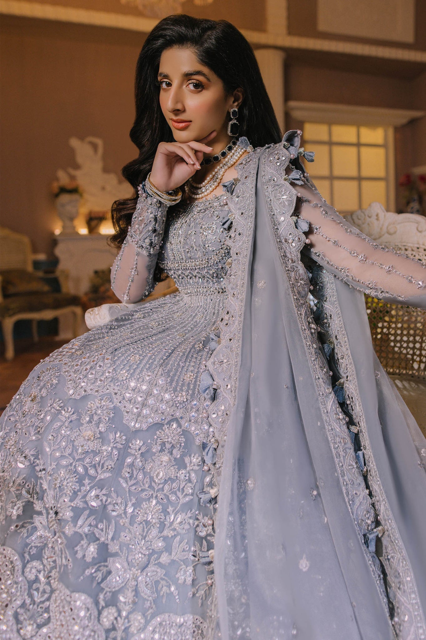 ELAN Wedding Festive Embroidered Organza 3Pc Suit EC2-23-06 - Riwayat-e-khas