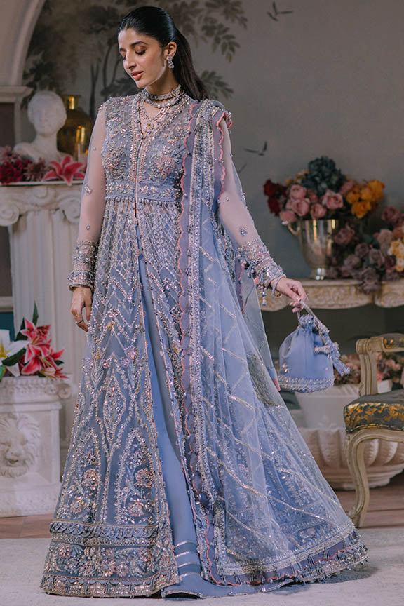 ELAN Wedding Festive Embroidered Net 3Pc Suit EC2-23-08 - Riwayat-e-khas