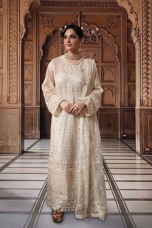 Sable Vogue Embroidered Net 4 Piece Suit FC-02-23 - Riwayat-e-khas