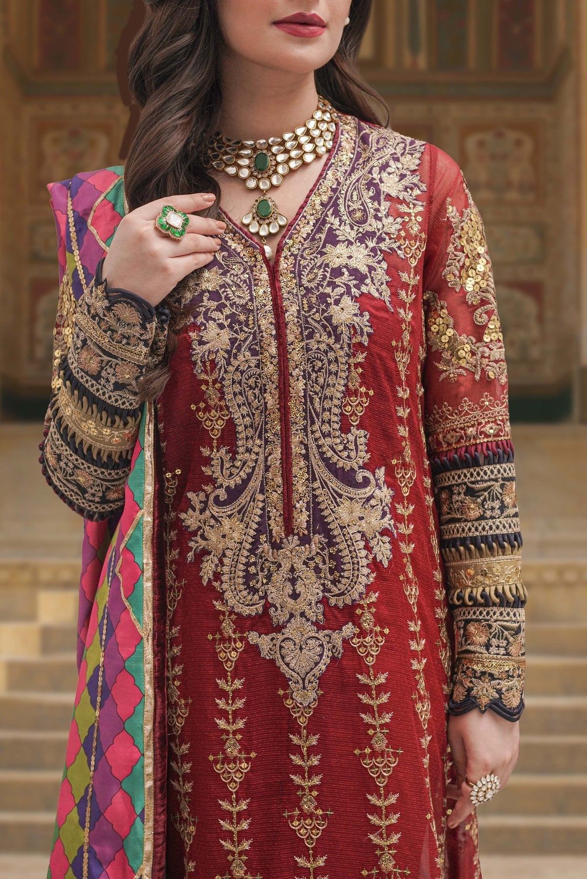 Sable Vogue Embroidered Net 4 Piece Suit FC-04-23 - Riwayat-e-khas