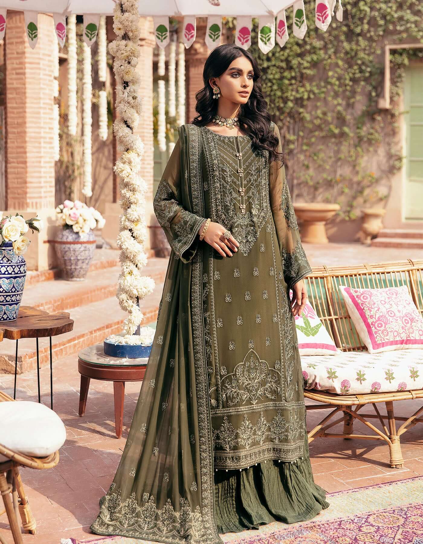 SIFA Crinkle Chiffon Embroidered 3Pc Suit - GHAZAL - Riwayat-e-khas