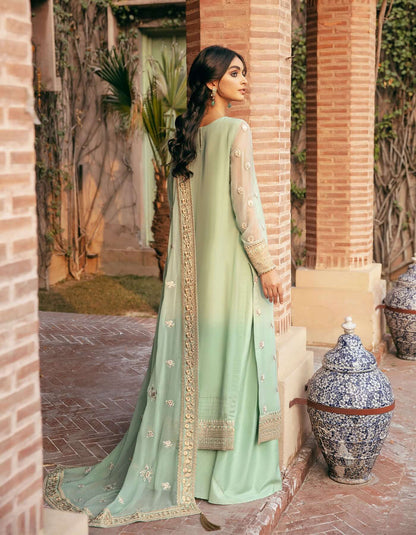 SIFA Crinkle Chiffon Embroidered 3Pc Suit - GUL - Riwayat-e-khas