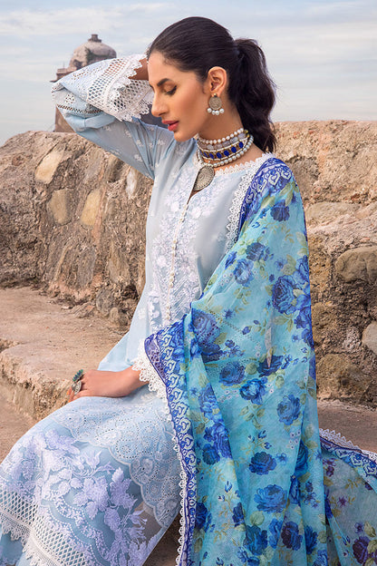 Zainab Chottani Luxury Chikankari Lawn Collection 2022 - AZAL 1-B - TC-71 - Riwayat-e-khas