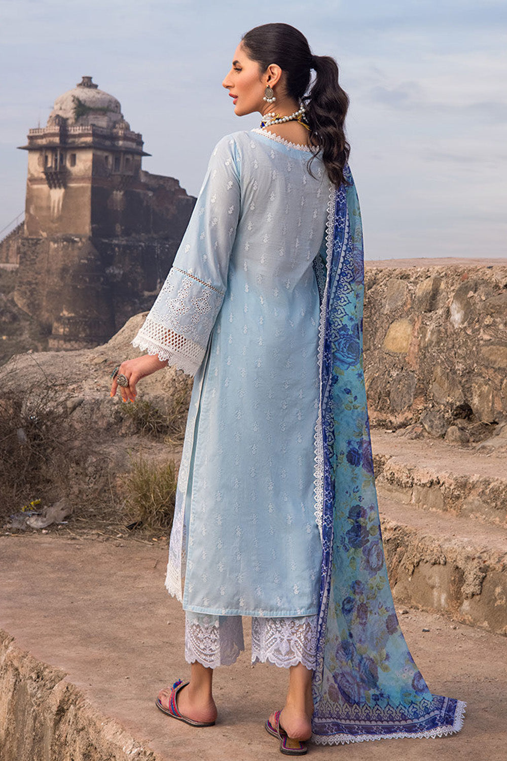 Zainab Chottani Luxury Chikankari Lawn Collection 2022 - AZAL 1-B - TC-71 - Riwayat-e-khas