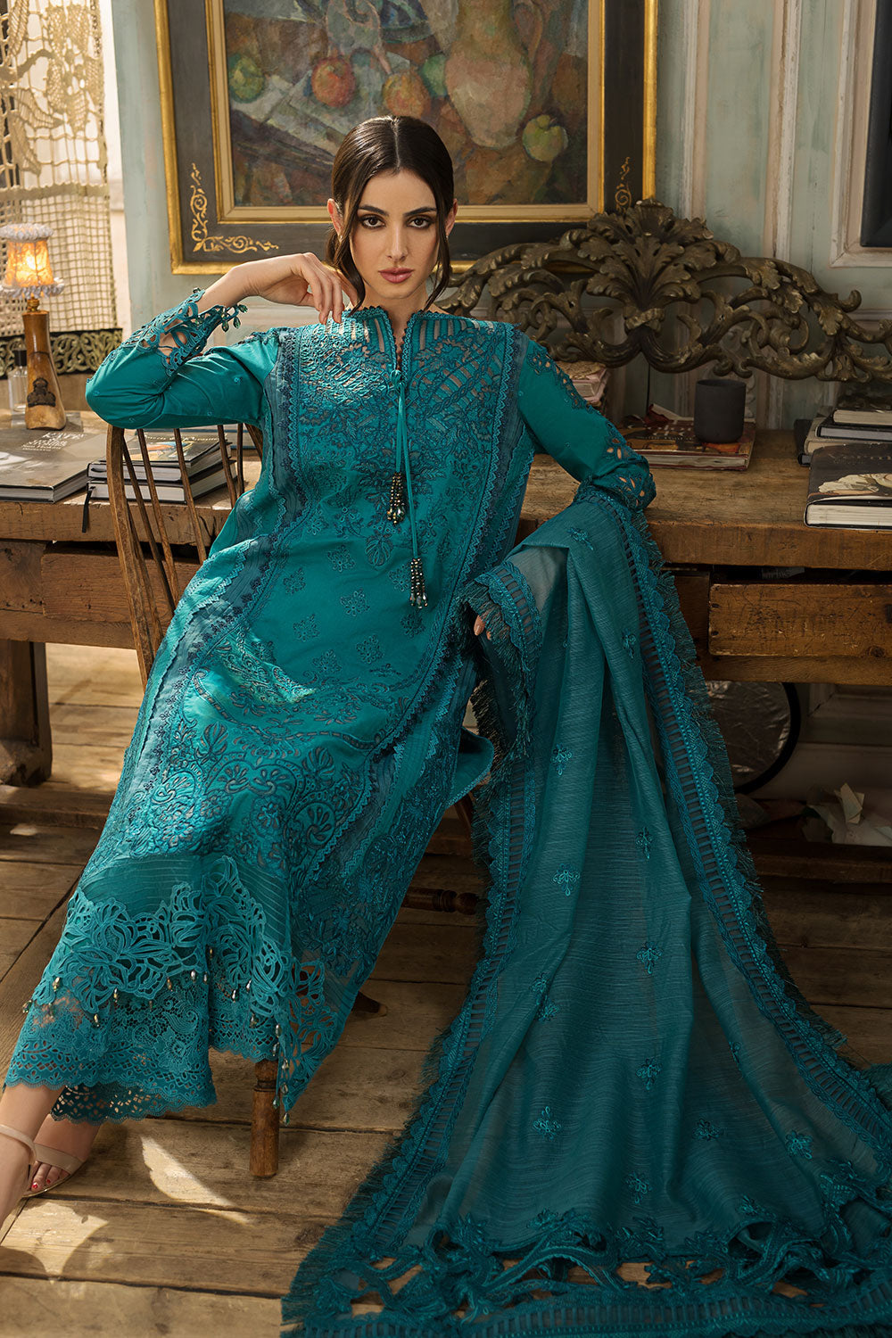 SOBIA NAZIR DESIGN 8B LUXURY LAWN 2023 - Riwayat-e-khas