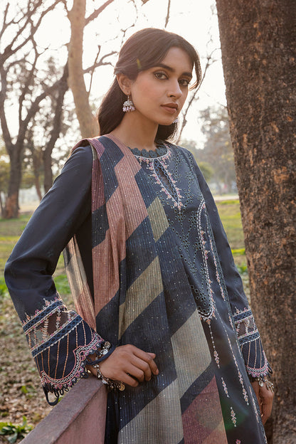 QALAMKAR QLINE-AK-15 SAFLIENI-LAWN COLLECTION'23 - Riwayat-e-khas