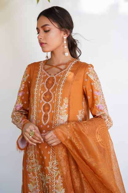 QALAMKAR QLINEKARI-RT-04 ALAINA-LAWN COLLECTION'23 - Riwayat-e-khas