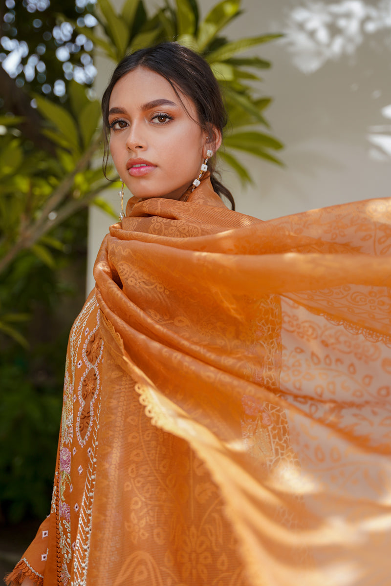 QALAMKAR QLINEKARI-RT-04 ALAINA-LAWN COLLECTION'23 - Riwayat-e-khas